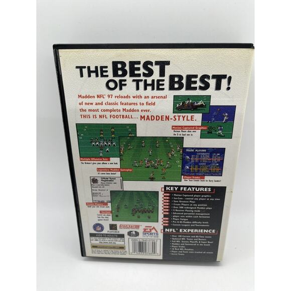Madden NFL 97 (Sega Genesis, 1996) Complete w/Manual & Box! Tested & Working! - Picture 4 of 11